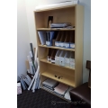 Blonde 72" 5 Shelf Bookcase with Adjustable Shelves